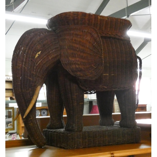 138 - A wicker elephant stool