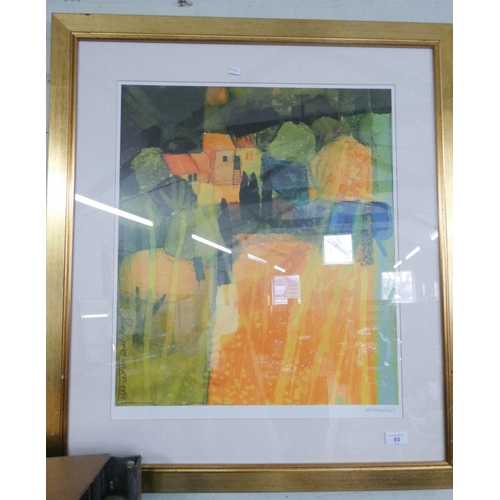 93 - A modern gilt framed signed limited edition print