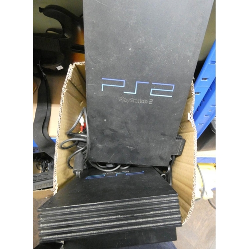 828 - Two PS2's with controllers etc