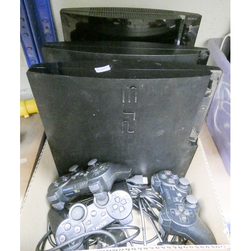 833 - Three PS2's with controllers etc