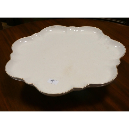 268 - A Victorian circular white porcelain dumb waiter, 19