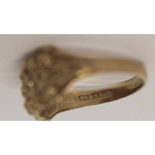 481 - 9ct gold keeper ring, hallmarked, ring size S, weight 4.1g