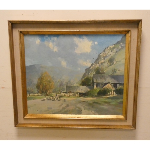 247 - Stanley Orchant, a modern depiction of Bird Rock Gwynedd, oil on board, signed, label to reverse Beu... 