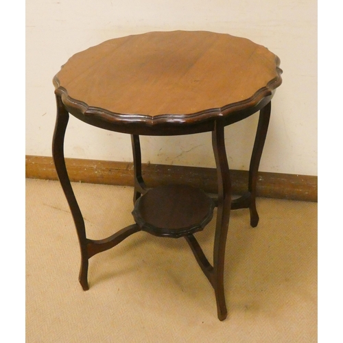 277 - A two tier Edwardian mahogany occasional table