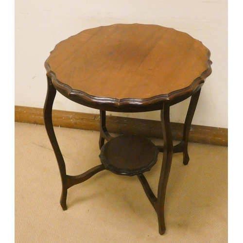 277 - A two tier Edwardian mahogany occasional table