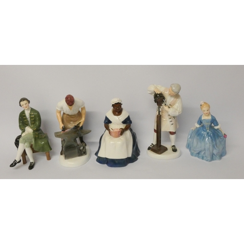 331 - A collection of five Royal Doulton Williamsburg collection figurines