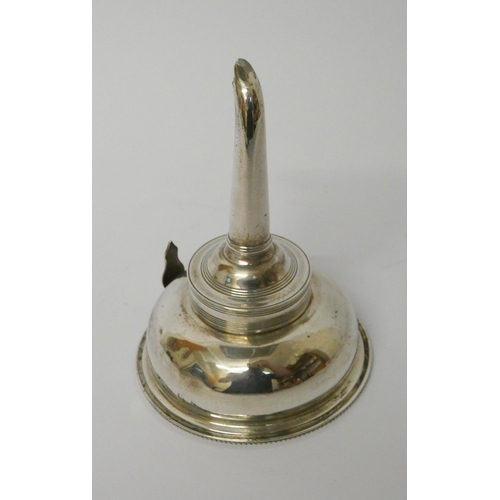 440 - A Georgian silver wine funnel, hallmarks for London 1778