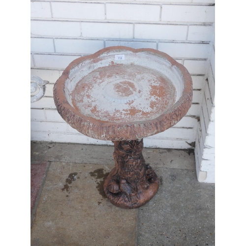 712 - An Henri Studio 1977 garden bird bath - has been repaired