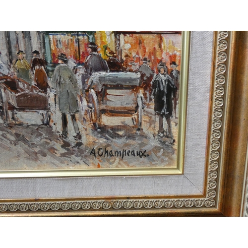 245 - Anne Champeaux - Granddaughter of Antoine Blanchard, French school oil on canvas, Porte St Martin Pa... 