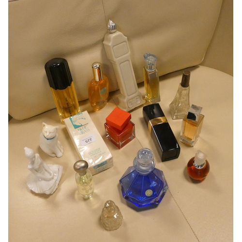 577 - Various scent bottles, perfumes etc