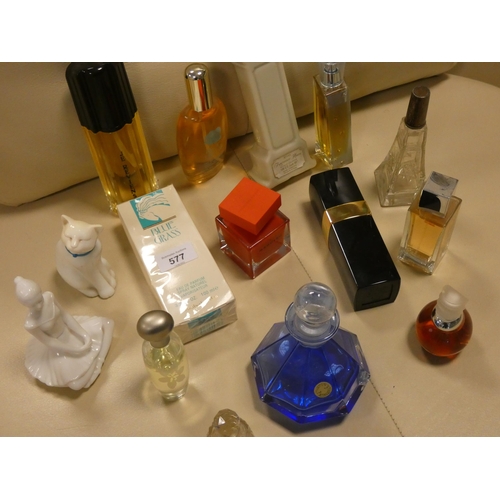 577 - Various scent bottles, perfumes etc