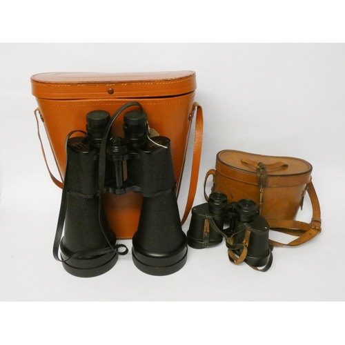 220 - Two pairs of cased binoculars, one pair by Barr & Stroud of Glasgow and London, the other by Greenka... 