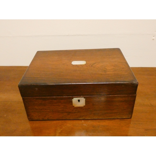 312 - A Victorian rosewood trinket box, 11