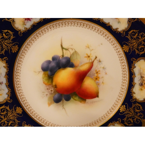 A pair of Royal Worcester cabinet plates, date code for 1926