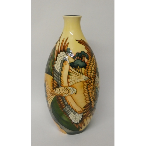 150 - Moorcroft - a large vase decorated with an eagle with outstretched wings, designed by P Gibson, date... 