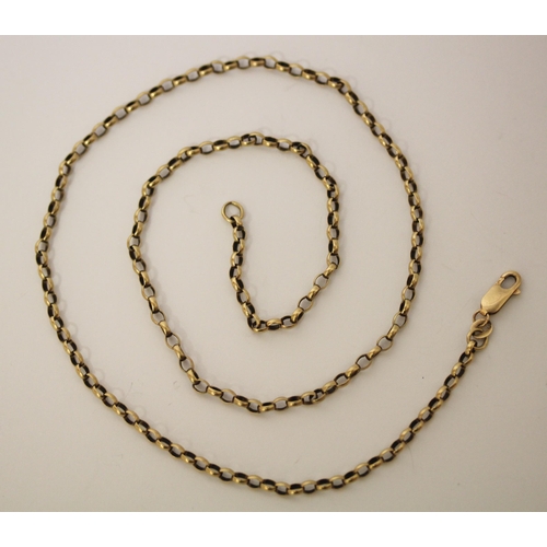 403 - A 9ct yellow gold belcher link chain necklace, weight 8.4g, 52 cms long