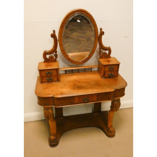 75 - A small Victorian mahogany Duchess dressing table, 3' wide