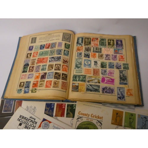 174 - A stamp album with a quantity of assorted world stamps