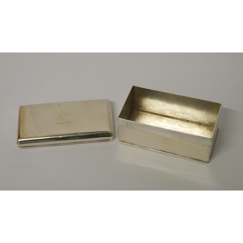 535 - William IV Scottish silver snuff box, of rectangular form with lid, James McKay, Edinburgh 1826. Fai... 