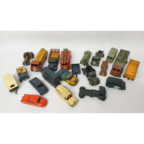 198 - A collection of vintage corgi and Dinky toys in played with condition