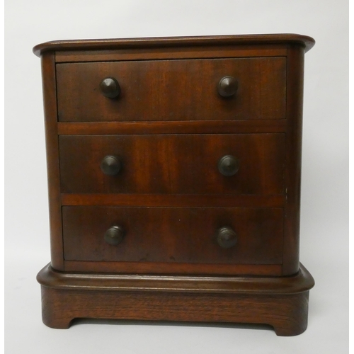 151 - A Victorian mahogany specimen chest fitted three drawers, 11 1/2