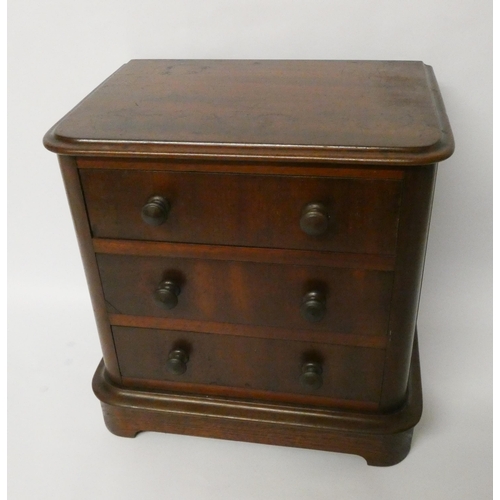 151 - A Victorian mahogany specimen chest fitted three drawers, 11 1/2