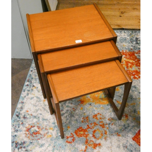 182 - A nest of three GPlan teak coffee tables