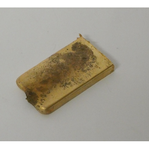 433 - 9ct gold ingot weight 38.8g. 39mm x 22mm