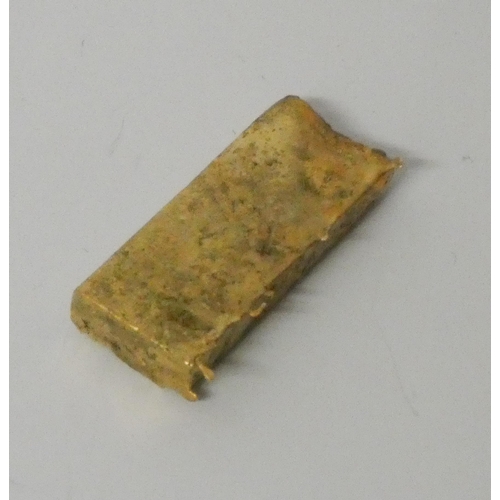 434 - An 18ct gold ingot, weight 18.1g, 25mm x 11mm