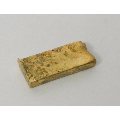 434 - An 18ct gold ingot, weight 18.1g, 25mm x 11mm