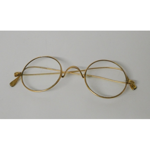 467 - Pair of Victorian rolled gold spectacles