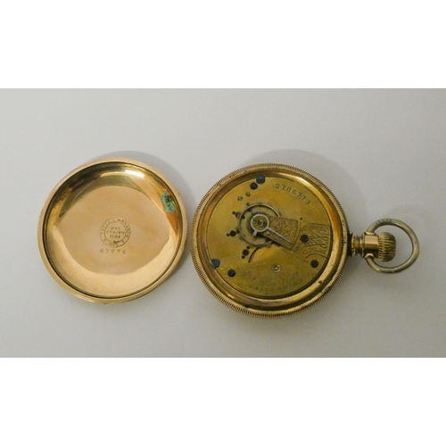 461 - Victorian Waltham gold plated pocket watch