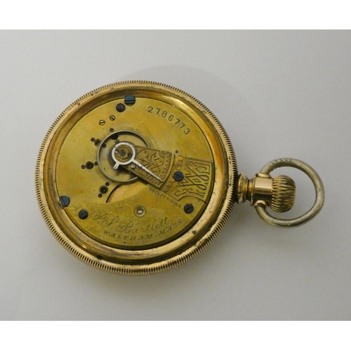 461 - Victorian Waltham gold plated pocket watch