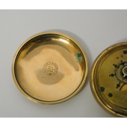 461 - Victorian Waltham gold plated pocket watch