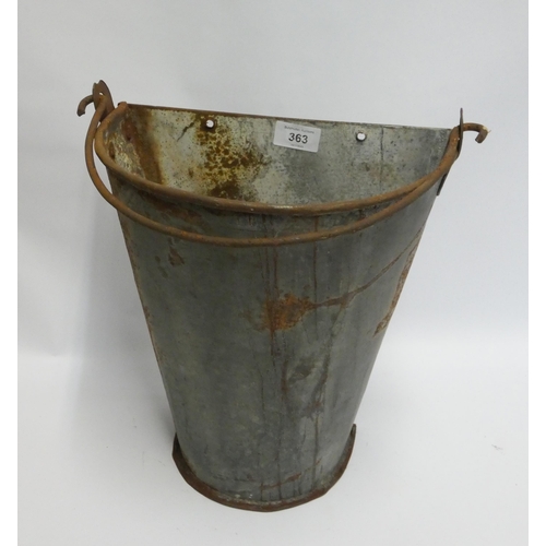 334 - A half sized bucket wall planter