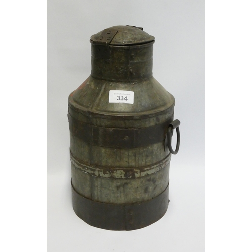 349 - A galvanised style milk churn