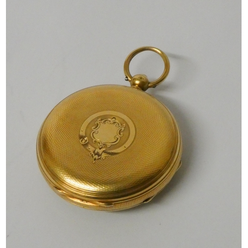 370 - 18ct gold pocket watch, Sheffield 1905, 56.5gms