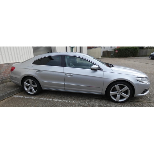 823 - Volkswagen Passat GT CC TDi 170 motor car, 2010, Reg No NU60 NMW, 2 litre diesel saloon car. Keys an... 