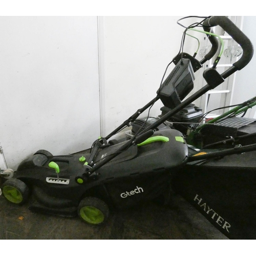 297 - A cordless rechargeable GTech lawnmower