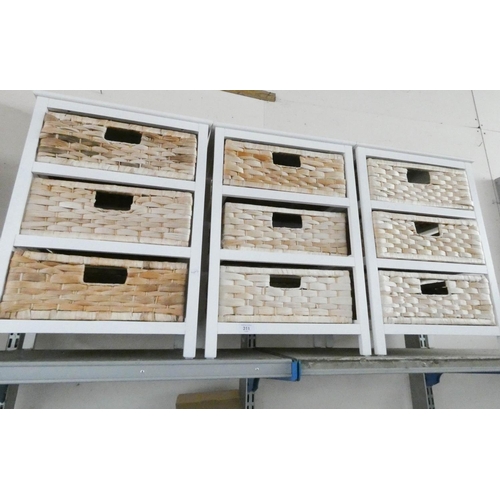 311 - Three 3 drawer stacking systems