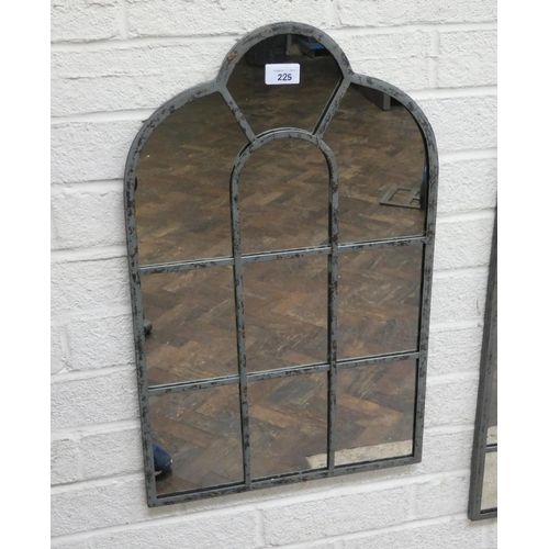 452 - A small leaded glass mirror