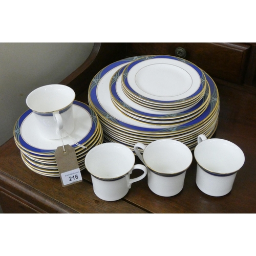 216 - A few pieces of Royal Doulton 'Regalia' pattern tea and dinner ware