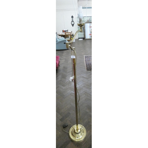 247 - Modern brass standard lamp