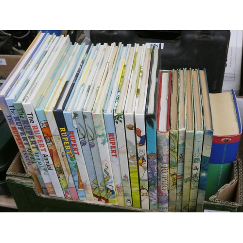 384 - A large quantity of 'Rupert' Annuals all in good condition and three Harry Potter books