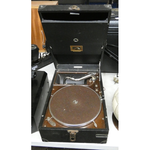 390 - A 'His Majesties Voice' gramophone - stamped for Darter & Sons, Cape Town