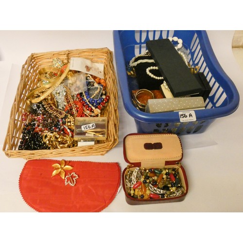 156A - Two crates of assorted costume jewellery