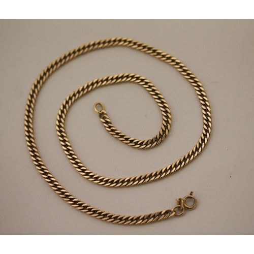 536 - 9ct yellow gold chain necklace, 14.2 g, length 40 cms approx