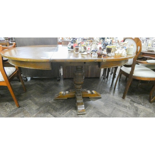 165 - An ornate Italian inlaid shaped top dining table and six matching chairs in buttoned fawn velvet