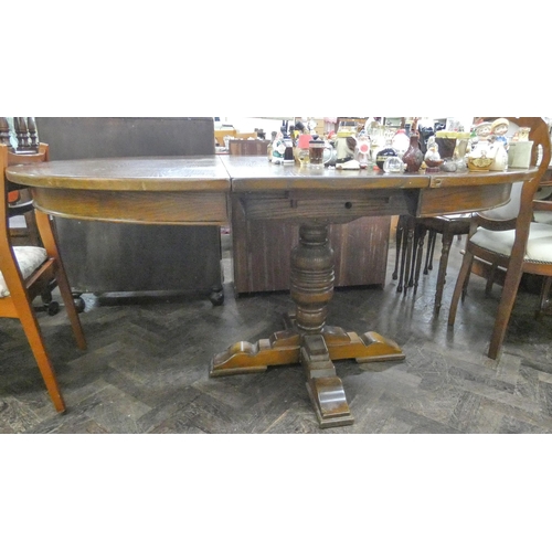 165 - An ornate Italian inlaid shaped top dining table and six matching chairs in buttoned fawn velvet