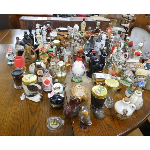 164 - Large quantity of miniature spirits in animal and figural decanters